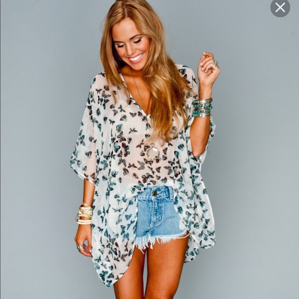 Show Me Your Mumu Peta Tunic (Blue Butterfly)